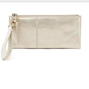 Universal Zip Wallet with Wrist Strap Metallic Gold